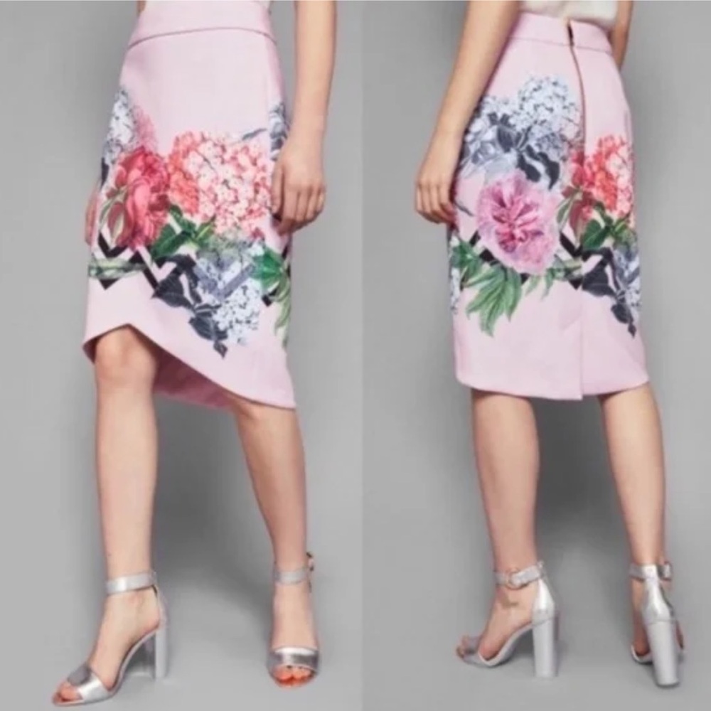 Ted Baker London Soella Palace Pale Pink Pencil Skirt NWT
